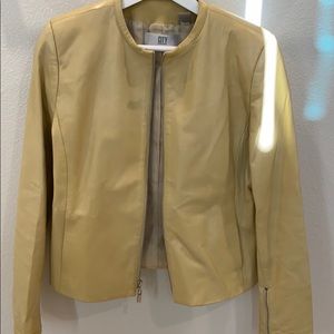 DKNY leather jacket with zipper